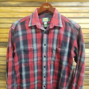 VTG Cabela's Long Sleeve Plaid Men's/Unisex Flannel Shirt Shacket Size LT